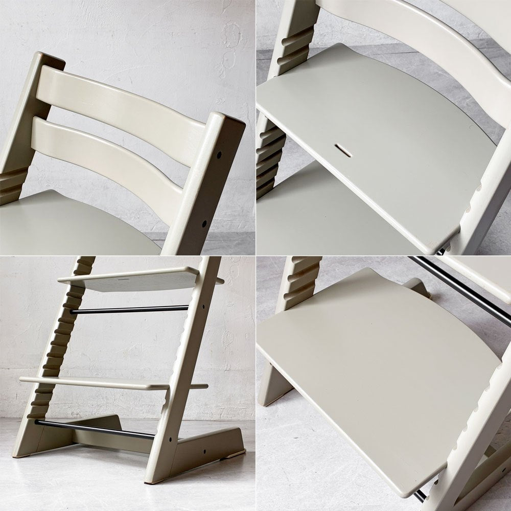 ストッケ STOKKE トリップトラップ TRIPP TRAPP ベビーチェア キッズチェア S/N4～ グライダー付き グレー ノルウェー 北欧家具 ★