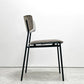 カリガリス Calligaris フィフティーズ FIFTIES ダイニングチェア サンドカラー×マットブラック ファブリック ベルベット スチール脚 モダンデザイン イタリア A ●
