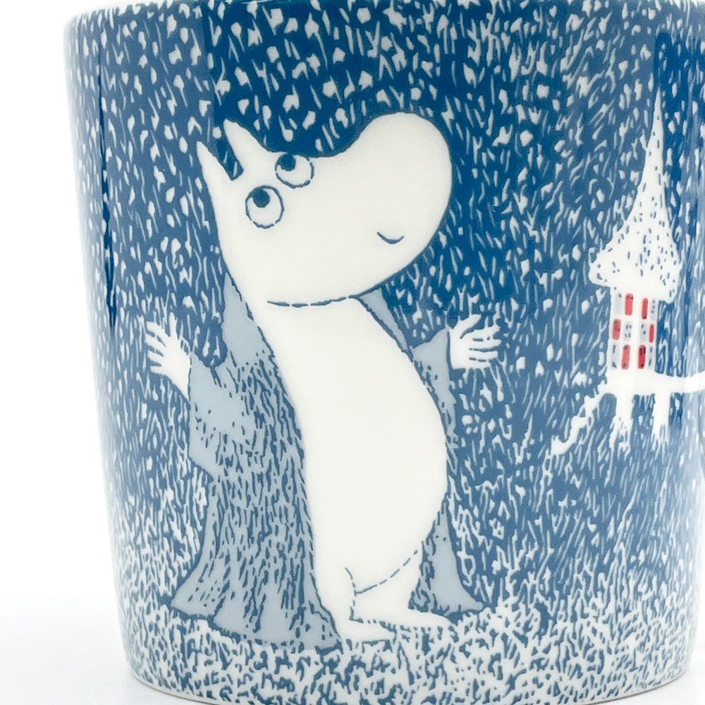 アラビア ARABIA ムーミンマグ MOOMIN ライトスノーフォール シール付 2018年冬限定 フィンランド 北欧食器 箱付き ●