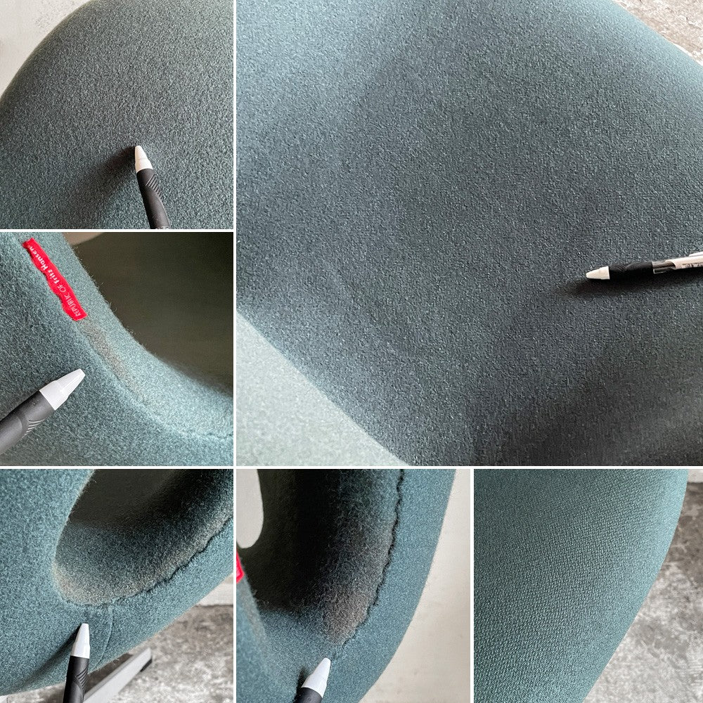 フリッツハンセン Fritz Hansen スワンチェア SWAN ラウンジチェア グリーン ファブリック アルネ・ヤコブセン ミッドセンチュリー 北欧 参考定価￥668,580～ ■