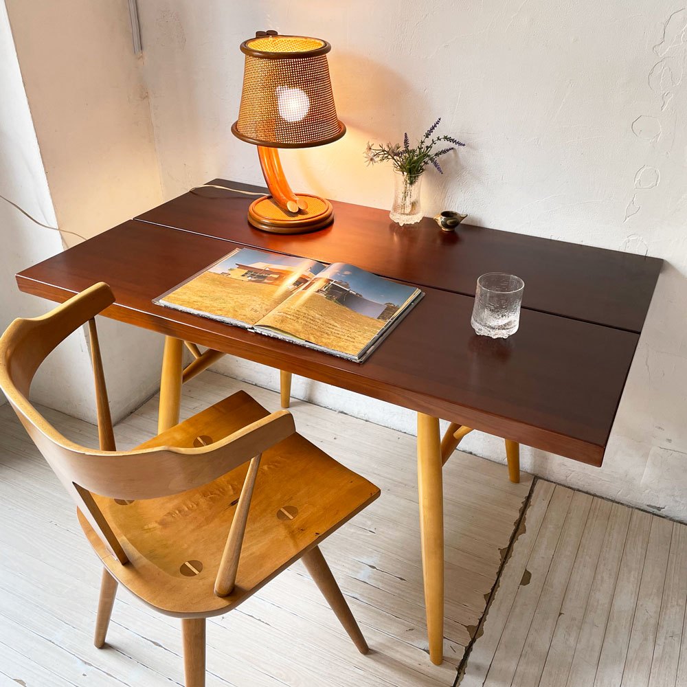 アルテック artek ピルッカテーブル Pirkka Table ダイニングテーブル 120cm イルマリ・タピオヴァーラ ブラウン×ハニー 廃番 希少 ★