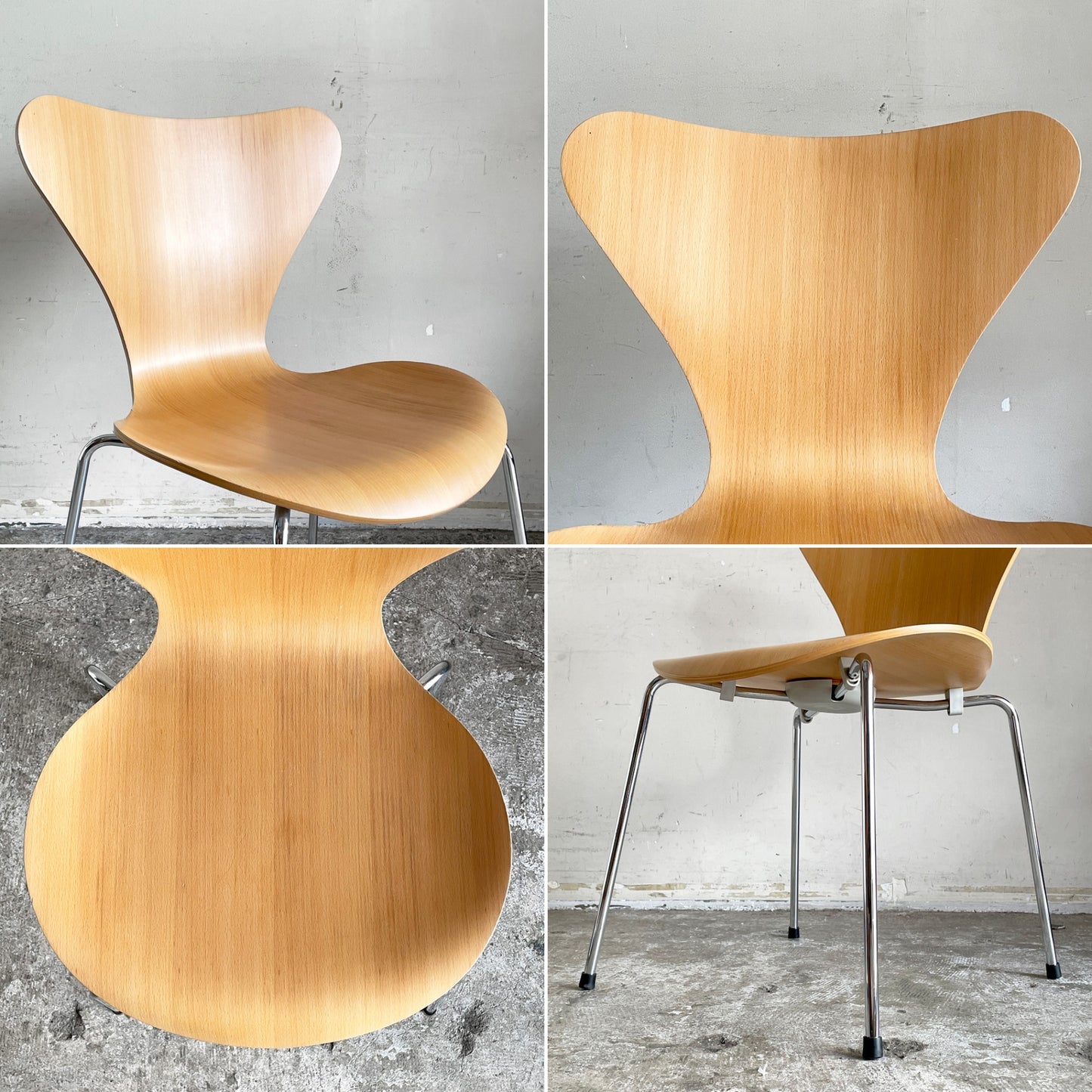 フリッツハンセン Fritz Hansen 3107 セブンチェア ビーチ材 ナチュラル アルネ・ヤコブセン Arne Jacobsen スタッキング デンマーク 北欧家具 ■