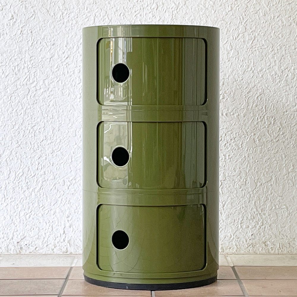 カルテル Kartell コンポニビリ 3段 ストレージボックス グリーン アンナ・カステッリ・フェリエーリ イタリア ◇
