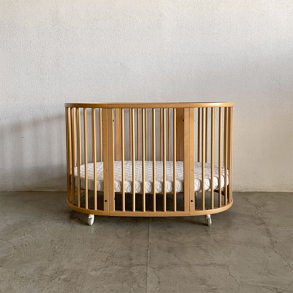 ストッケ STOKKE スリーピー ベッド Sleepi Bed ロック付きキャスター ブナ材 ナチュラル フレーム＆マット 現行参考価格136,620円 北欧家具 ノルウェー 〓