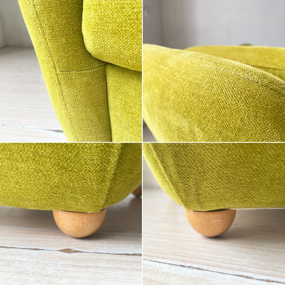 イデー IDEE ミニミラーアームチェア MINI MILLER ARM CHAIR パーソナルチェア シングルソファ ファブリック グリーン ライム ★