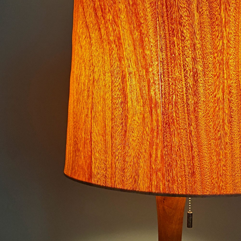 トラックファニチャー TRUCK FURNITURE フロアランプ FLOOR LAMP F-WN1 ウォールナット材ベース × チーク材シェード 定価￥123,200- ◎