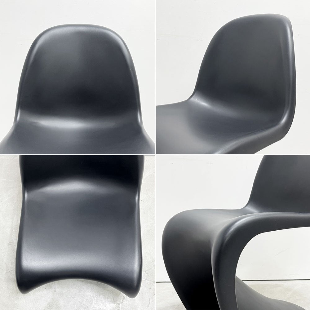 ヴィトラ vitra パントンチェア ダイニングチェア スタッキングチェア ディープブラック ヴェルナー・パントン Panton ミッドセンチュリー スペースエイジ B ●