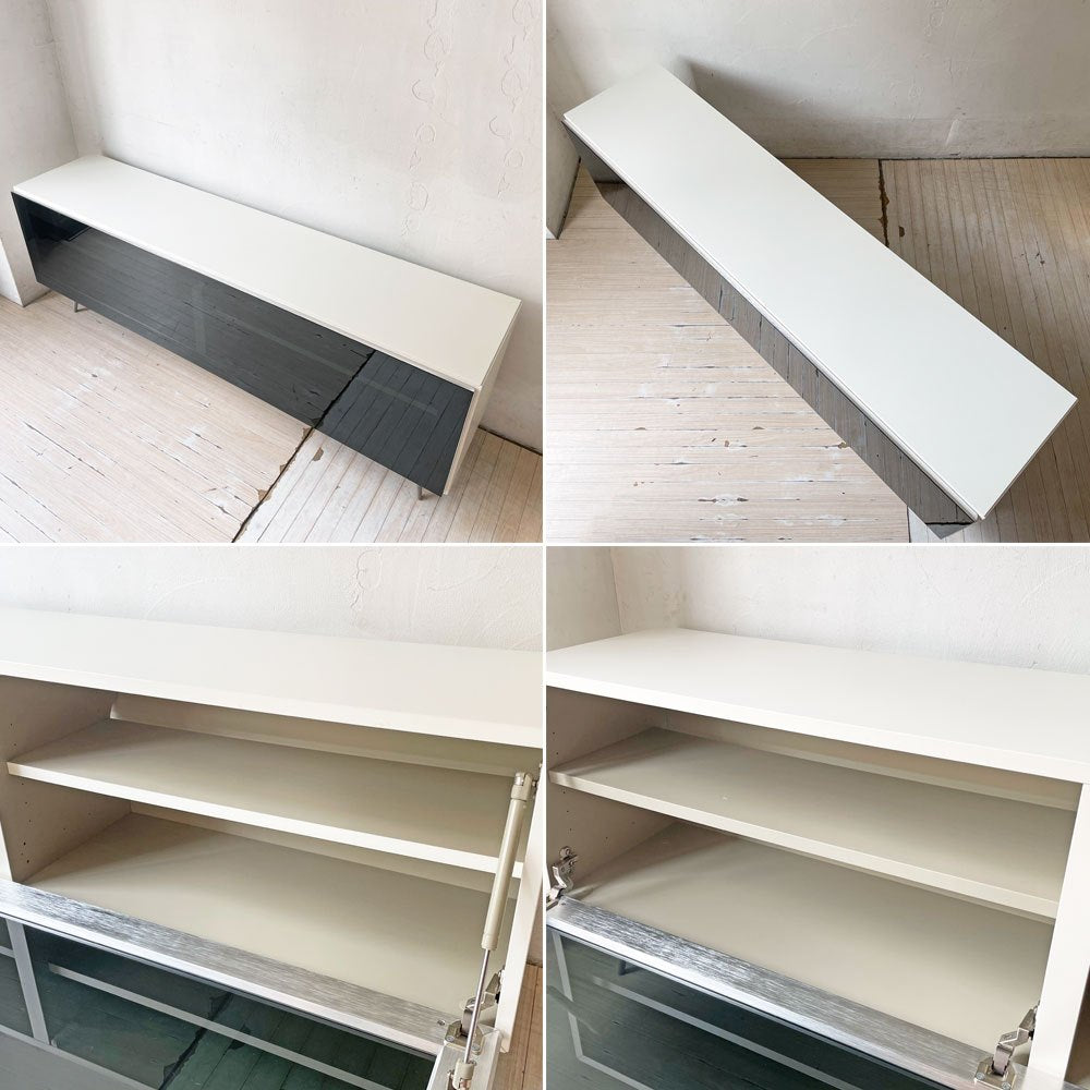 ボーコンセプト BoConcept ルガーノ LUGANO AVボード TVボード ホワイト ドロップダウンドア 北欧 デンマーク 廃盤 ★