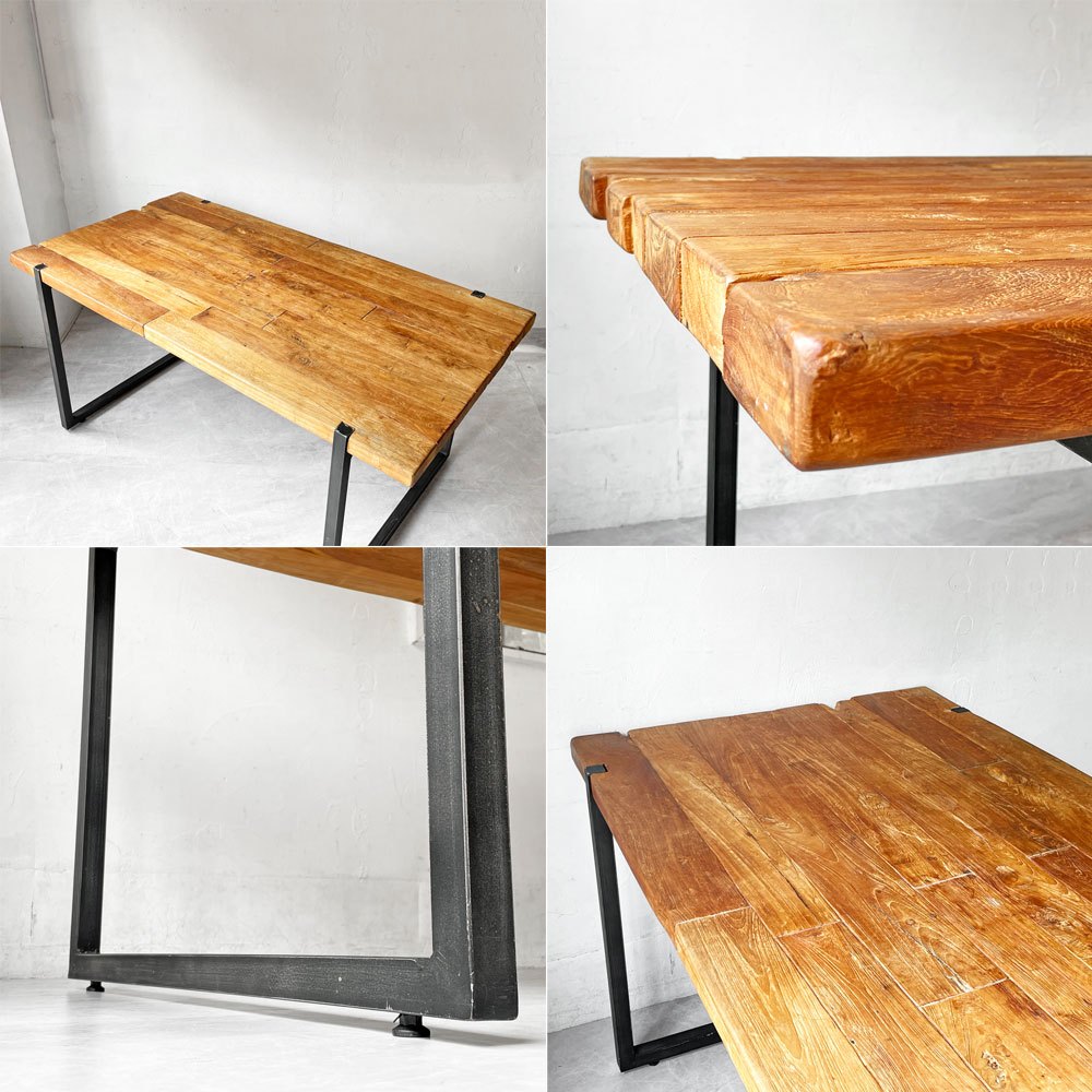 ディーボディ d-Bodhi セレベス CELEBES ダイニングテーブル チーク古材 W160cm インダストリアルデザイン 廃番 参考価格￥162,800- ★