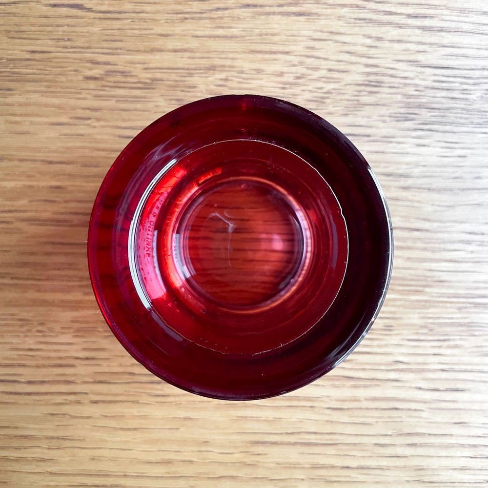 イッタラ iittala マリメッコ marimekko キビ kivi キャンドルホルダー レッドガーネット 60mm ヘイッキ・オルヴォラ フィンランド  廃番カラー ♪