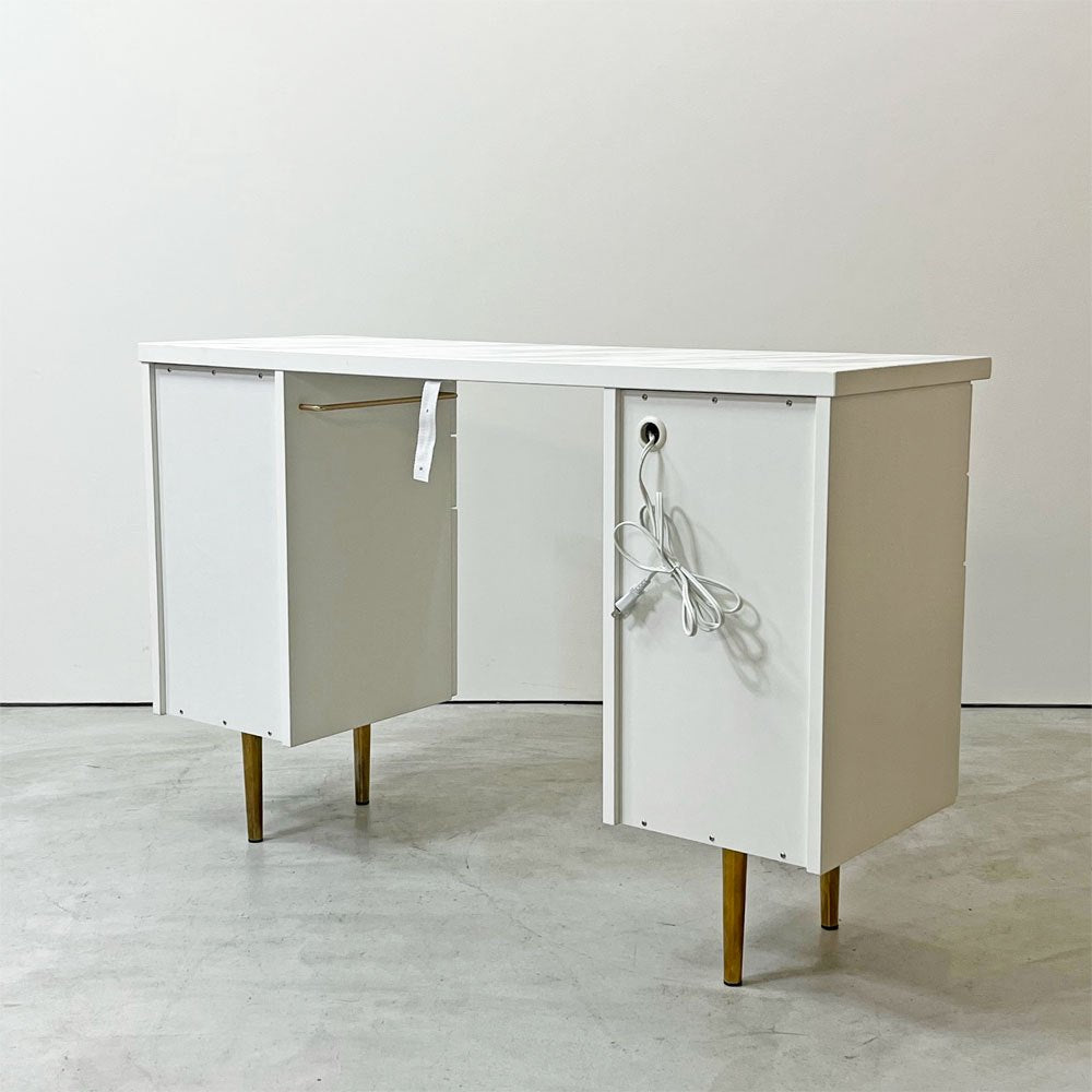 フランフラン Francfranc エルドラド ELDORADOコスメデスク ドレッサー w115cm 6ドロワー メラミン天板 大理石柄 ●