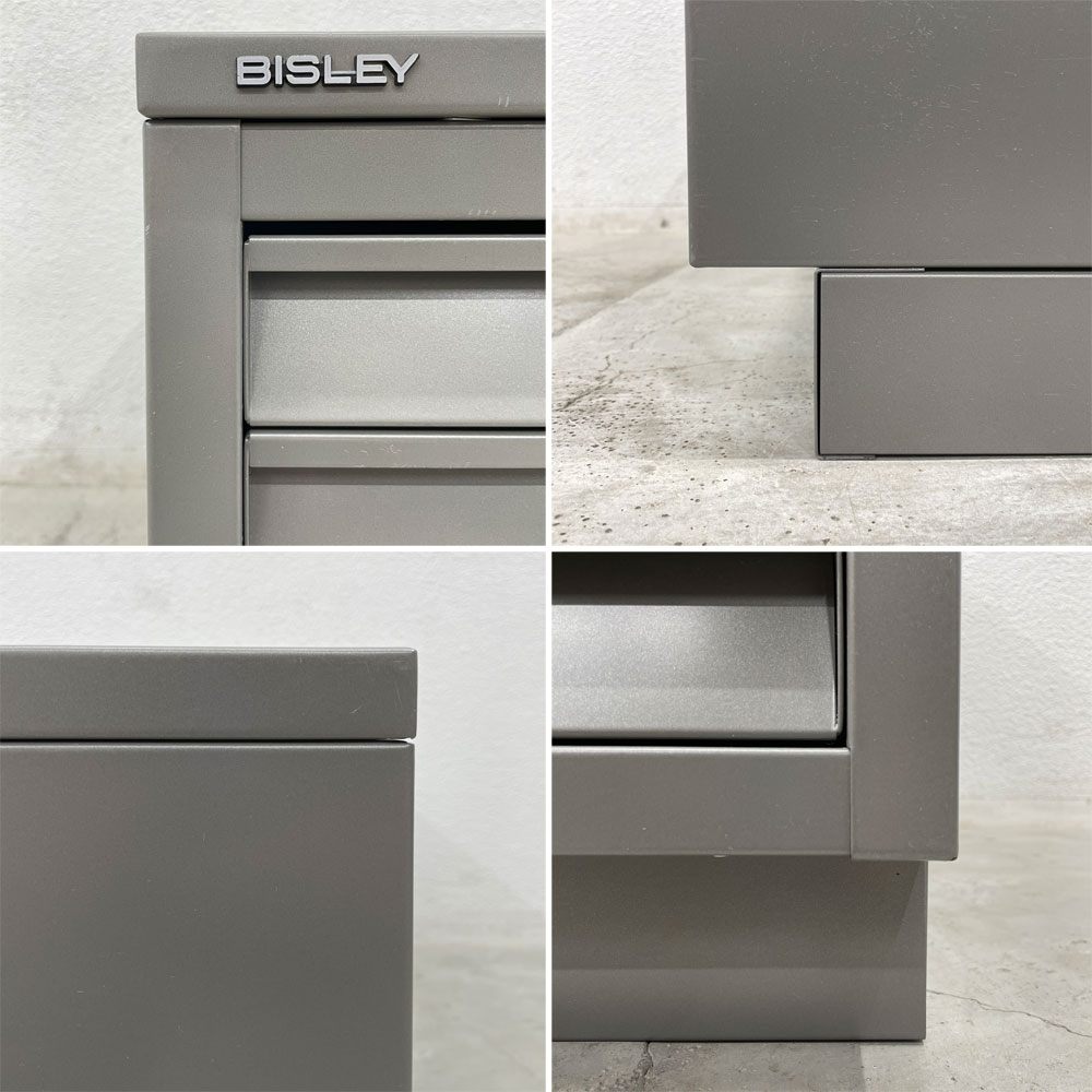 ビスレー BISLEY FCB43 マップケース Map case A1サイズ 抽斗5段 ストレート色 イギリス製 シルバー キャビネット ドロワー チェスト 引き出し ストレージ 地図 製図 型紙 絵画 UK 英国家具 275,000円の品 〓