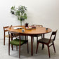 ネイサンファニチャー NATHAN Furniture チーク材 エクステンション ダイニングテーブル 伸長式 ラウンド W122cm 英国家具 UKビンテージ ●