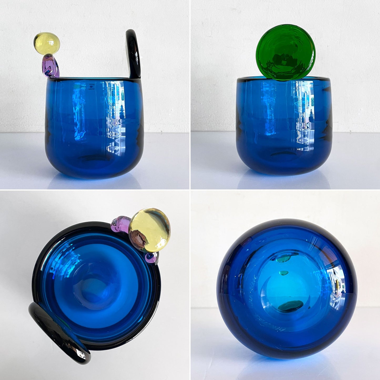 イッタラ iittala ポムポムベース Pampula Vase 90mm F型 ターコイズ scope別注 50/240 2018年限定 オイバ・トイッカ Oiva Toikka 箱付 北欧雑貨 希少 ■
