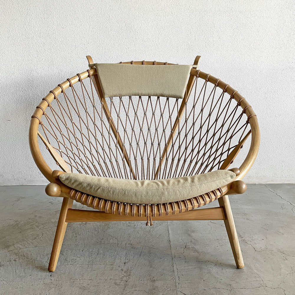 PPモブラー PP Mobler PP130 サークルチェア ラウンジチェア オーク材 キャスター付 ハンス・J・ウェグナー デンマーク 北欧家具 現行定価￥1,984,400- 〓