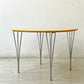 フリッツハンセン Fritz Hansen Bテーブル スーパー円テーブル ダイニングテーブル ビーチ材 ピート・ハイン ブルーノ・マットソン アルネ・ヤコブセン デンマーク 北欧家具 廃番希少 ●