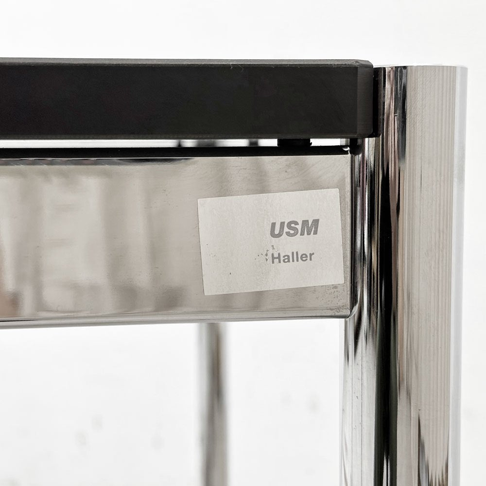 USMモジュラーファニチャー USM Haller USMハラーテーブル ワーキングデスク ダイニングテーブル チャコールリノリウム H74cm アジャスター A ●