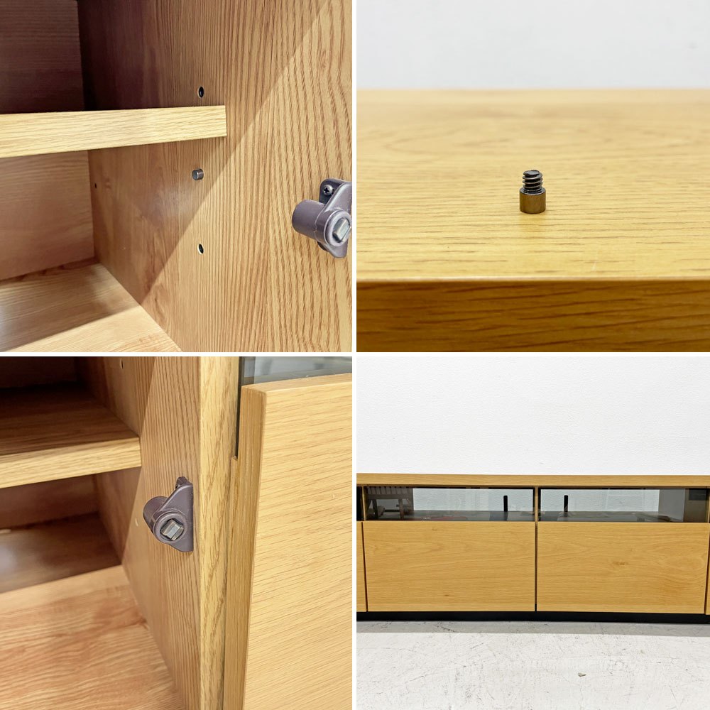 ロウヤ LOWYA TVボード AVボード オーク材 2ドロワー 2ドア W170cm ナチュラルモダン 日本製 〓