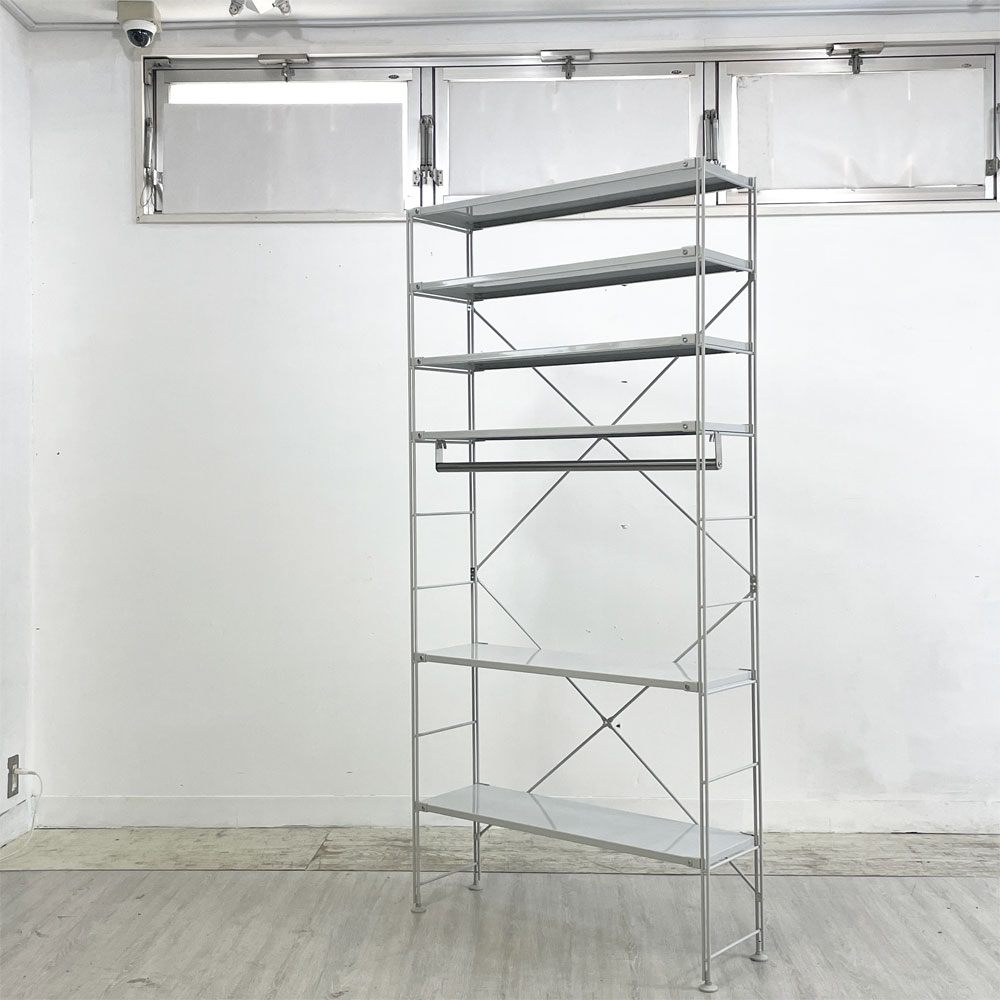 無印良品 MUJI スチールユニットシェルフ オープンシェルフ スチール棚 6段 W84cm ●