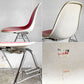 ハーマンミラー Herman Miller 3ndビンテージ サイドシェルチェア FRP製 PVCレザー スタッキングベース イームズ ミッドセンチュリー C ■