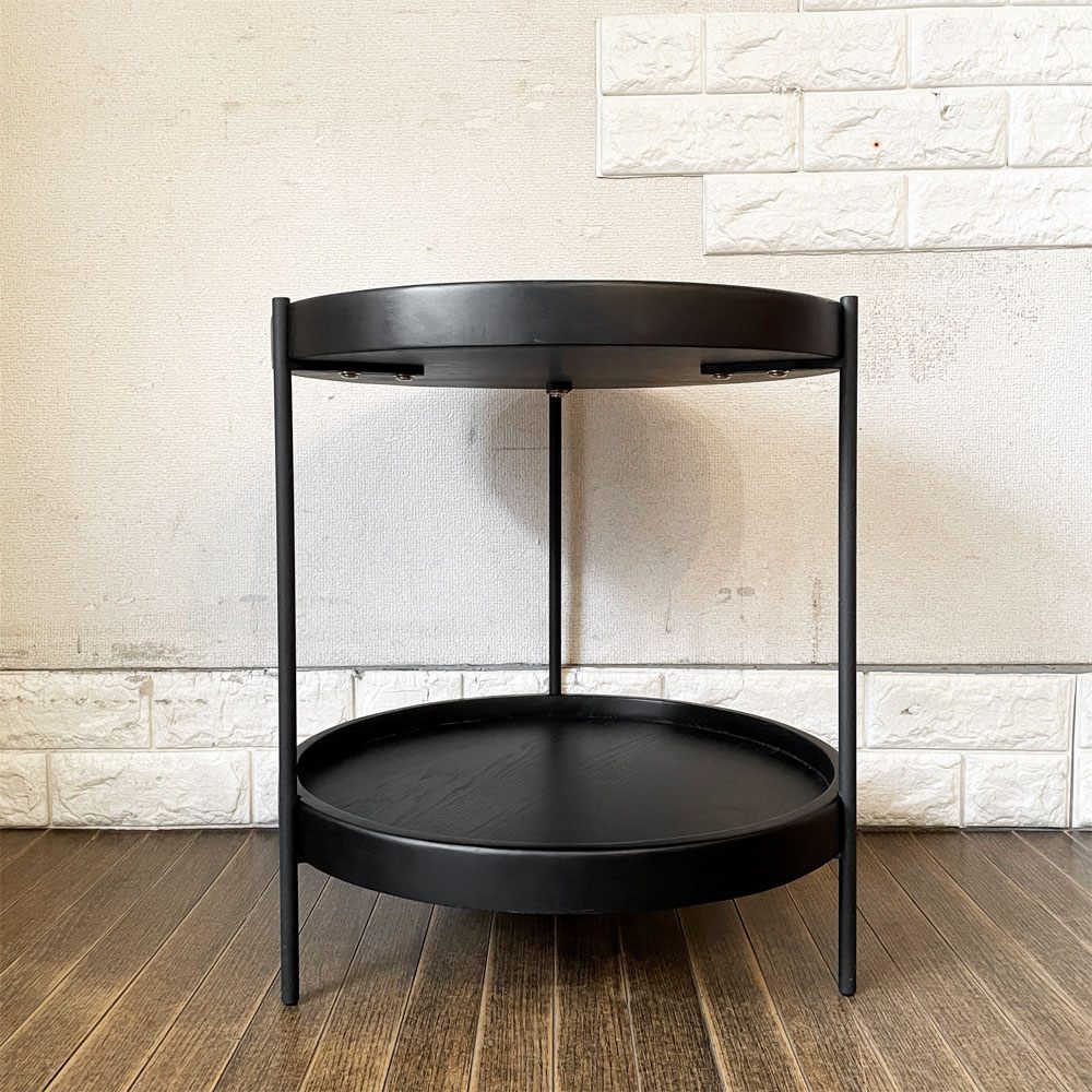 スケッチ Sketch フムラ HUMLA END TABLE エンドテーブル サイドテーブル オーク材 ブラック Φ45cm モートン・ゲオーセン デンマーク モーダエンカーサ 取扱 定価￥56,100- ◎