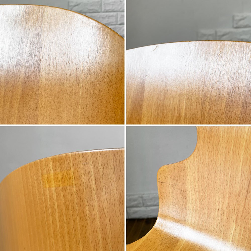 フリッツハンセン Fritz Hansen 3101 アリンコチェア アントチェア 4本脚 ナチュラルビーチ ラッカー仕上げ フェルトグライズ アルネ・ヤコブセン D ◎
