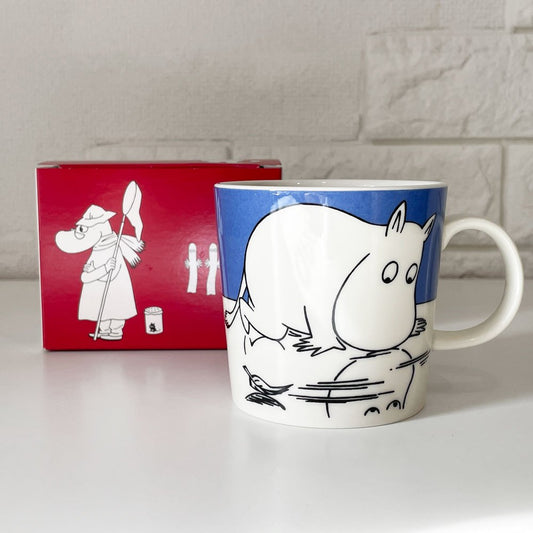 アラビア ARABIA ムーミンマグ ムーミントロールオンアイス 1999-2012 廃番 箱付き フィンランド 北欧食器 ◎