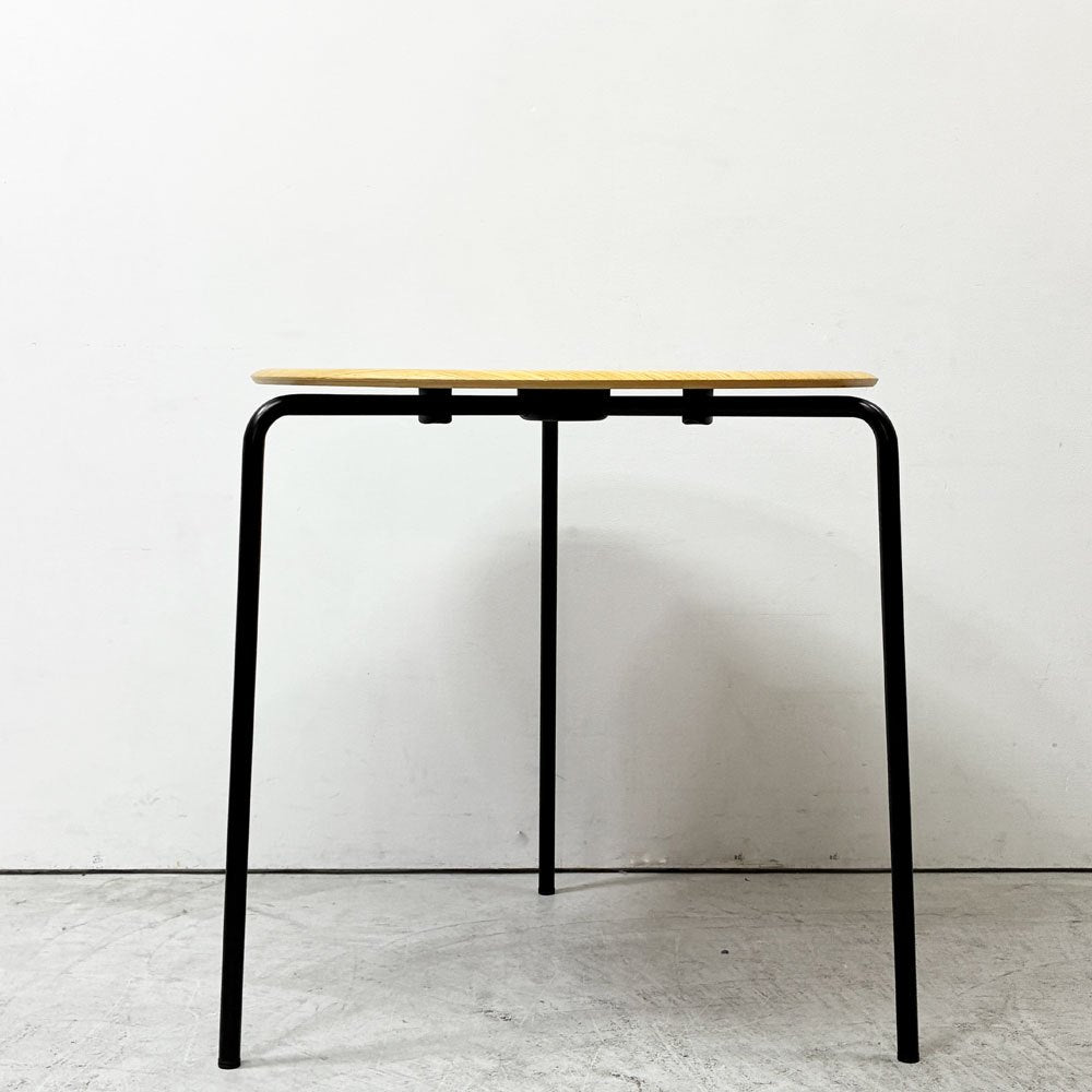 エンゲルブレヒト Engelbrechts ケヴィ KEVI 2010 ダイニングテーブル オーク材 プライウッド カフェテーブル 70cm 3本脚 ヨルゲン・ラスムッセン デンマーク 未使用品 美品 B ●