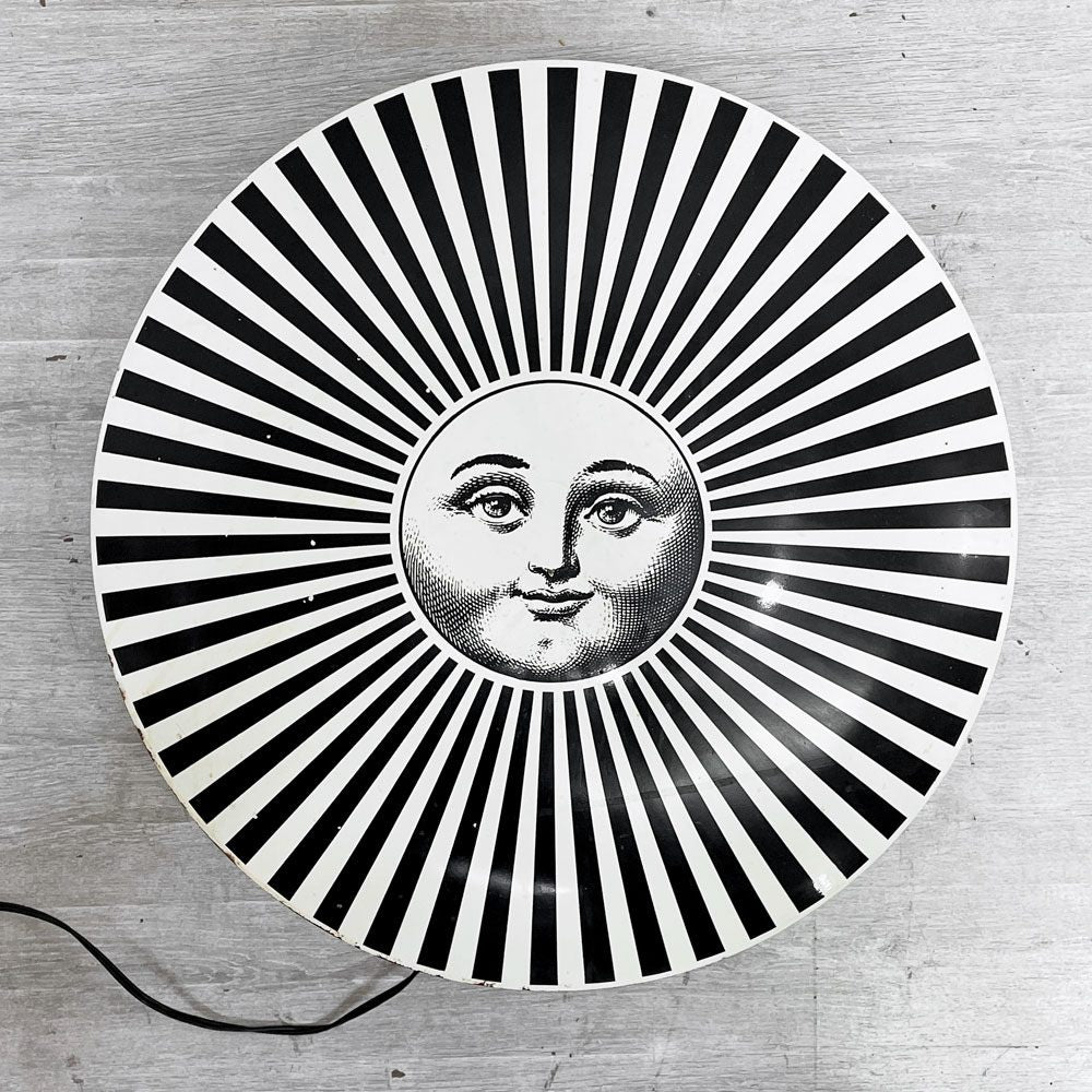フォルナセッティ Fornasetti ウォールランプ 壁掛け照明 2灯 ソーリ・ア・ヴェンターリオ Soli e Ventaglio ビンテージ 希少 ●