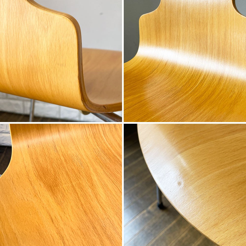 フリッツハンセン Fritz Hansen 3101 アリンコチェア アントチェア 4本脚 ナチュラルビーチ ラッカー仕上げ フェルトグライズ アルネ・ヤコブセン E ◎