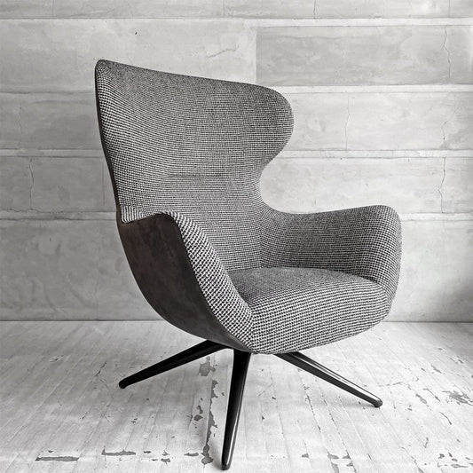 ポリフォーム Poliform マッドジョーカー Mad Joker ラウンジチェア イージーチェア ハイバック アームチェア スイベルチェア 回転ベース ファブリック マルセルワンダース モダンデザイン イタリア ♪