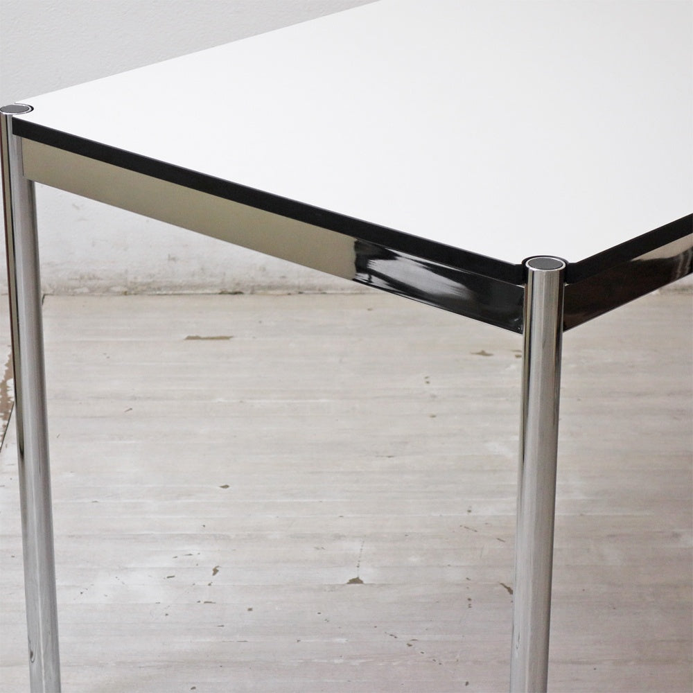USMモジュラーファニチャー USM Haller USMハラーテーブル ワーキングデスク ダイニングテーブル W150×D75×H74cm アジャスター パールグレーラミネート(ホワイト) 高さ調整機能付 C ●