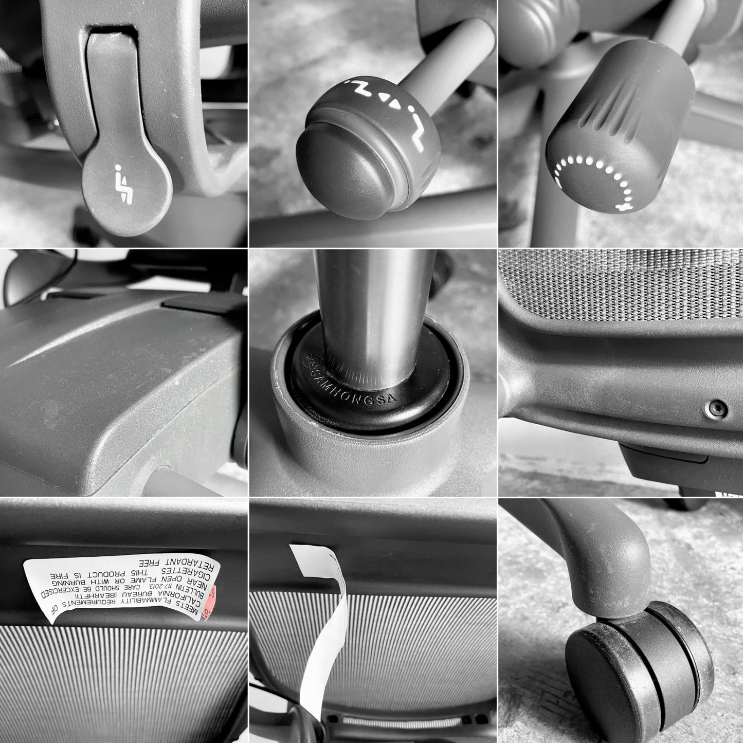 ハーマンミラー Herman Miller アーロンチェア Aサイズ ライト アームレス ポスチャーフィット グラファイトベース ビル・スタンフ ＆ ドン・チャドウィック ■