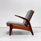 ギムソン＆スレーター Gimson & Slater ローバックラウンジチェア チーク材 Rolf Rastad & Adolf Relling  クッション交換品 イギリスビンテージ 北欧スタイル ●