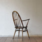 アーコール Ercol クエーカーチェア アームチェア ハイバック オールドコロニアル ブラウン エルム材 × ビーチ材 UKビンテージ 英国家具 ◇