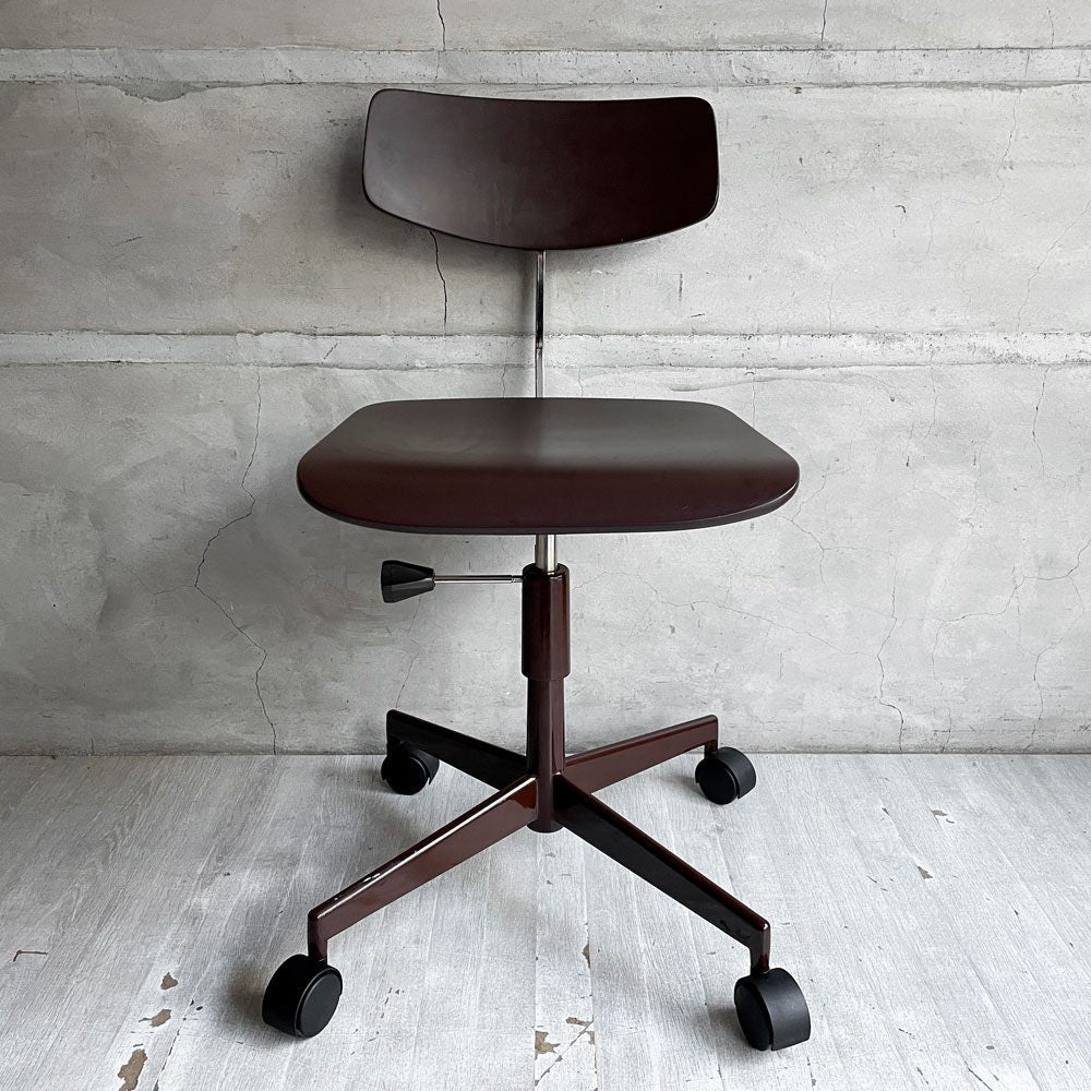 ラボファ Labofa デスクチェア オフィスチェア プライウッド ブラウン ダブルホイール 高さ調整可 デンマーク製 北欧家具 ♪