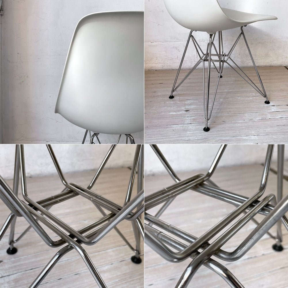 ハーマンミラー Herman Miller サイドシェルチェア ホワイトシェル ポリプロピレン製 エッフェルベース DSR C&R イームズ ミッドセンチュリー ★