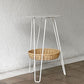 イデー IDEE ワラビー WALLABY サイドテーブル SIDE TABLE ラタン スチール ホワイト ナチュラルモダン H60㎝ 廃番仕様 現行定価39,900円 ◇