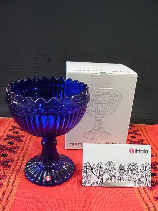 iittala / イッタラ × marimekko / マリメッコ ◇ 廃盤希少コバルトブルー！ MARISKOOLI マリボウル S