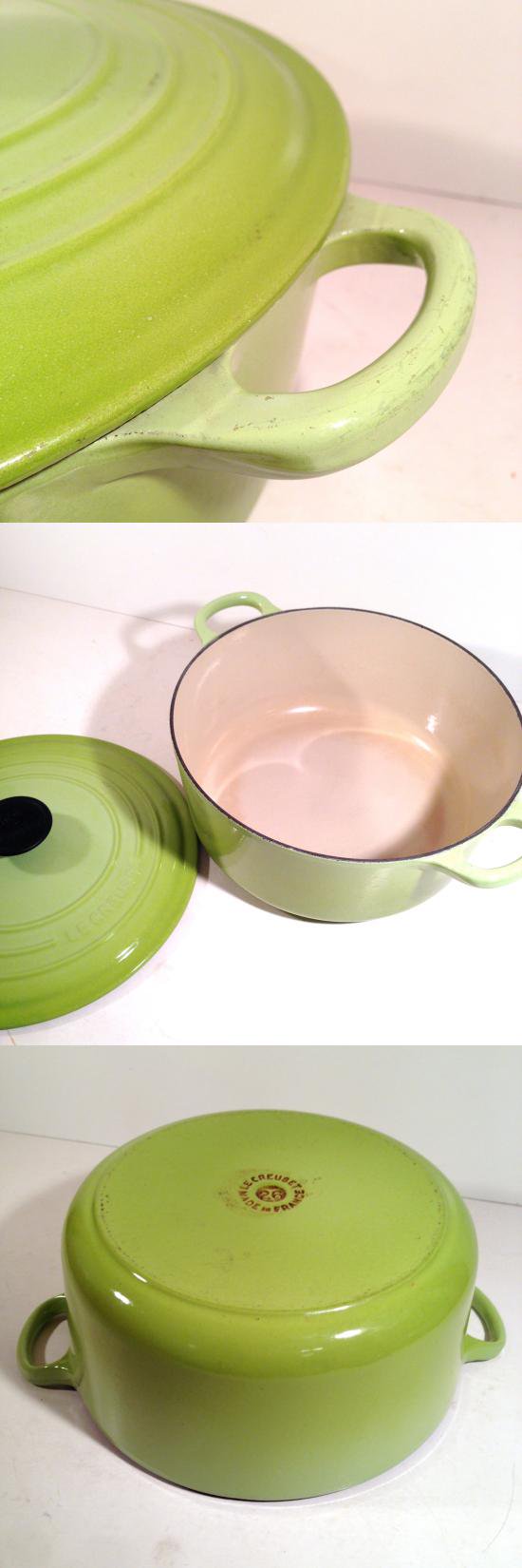 ★フランス LE CREUSET (ルクルーゼ) ココット・ロンド 26cm フルーツグリーン