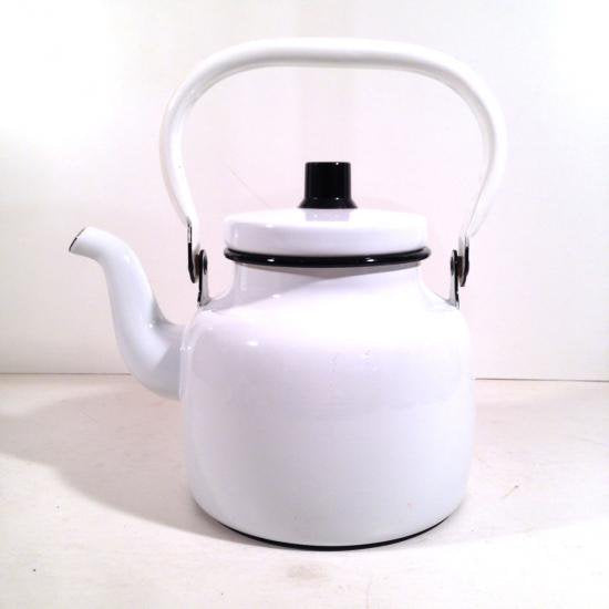 ★Kockums コクムス Vintage Enamel Kettle ホーロー ケトル (White)