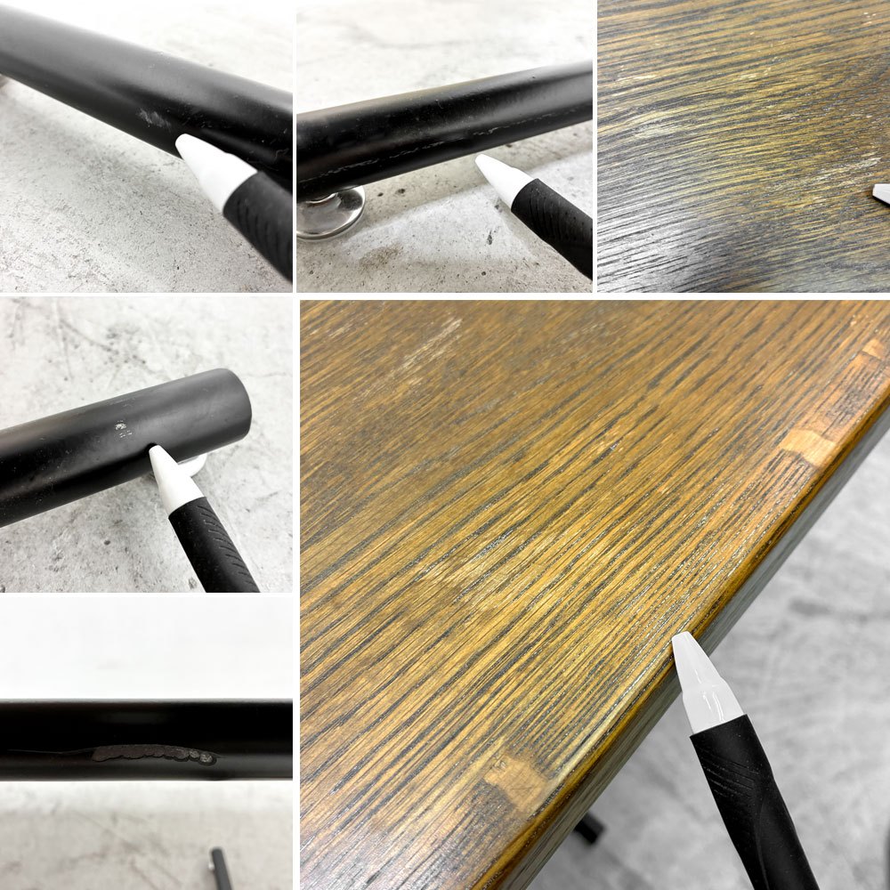 クラッシュゲート CRASH GATE ノットアンティークス Knot antiques サング SANG LDテーブル W140cm オーク材 アジャスター付 インダストリアルデザイン ●