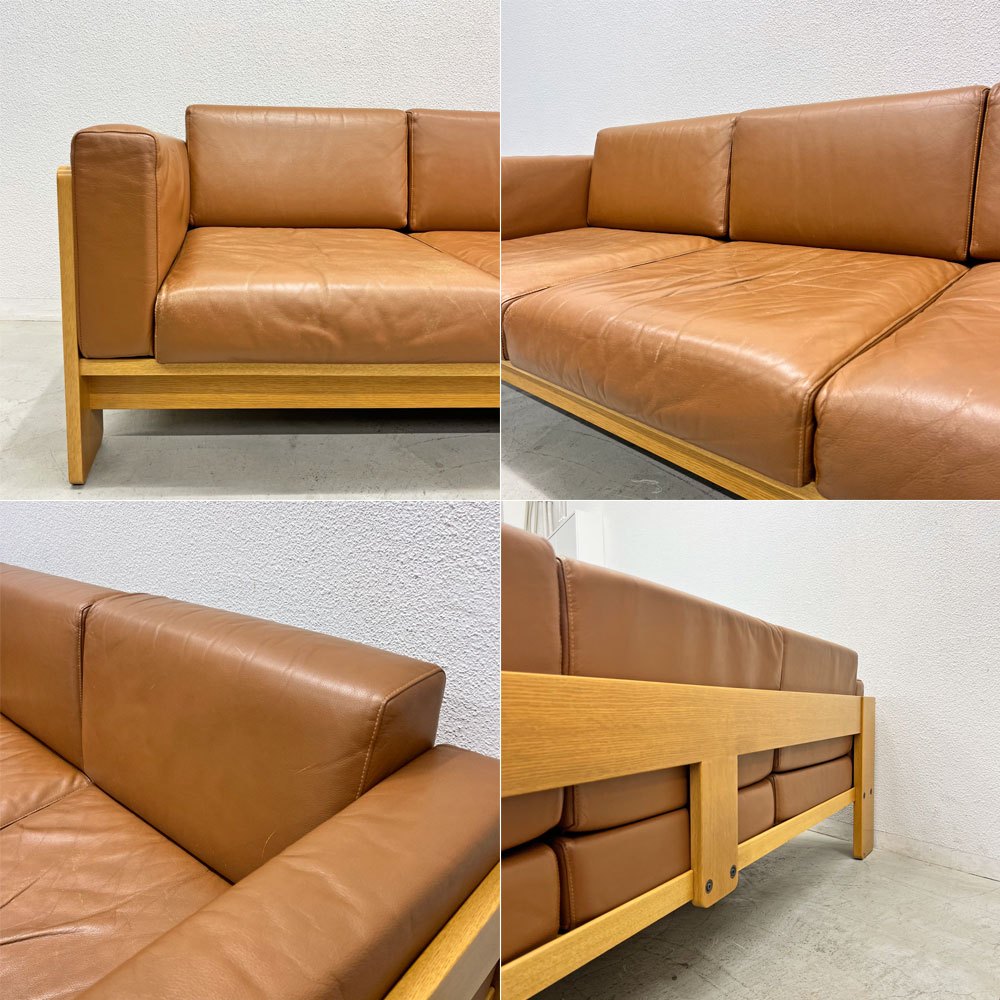 ノル ノール Knoll バスチアーノ Bastiano 3Pソファ トビア・スカルパ レザー 総本革 モダン 〓