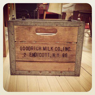 ☆ 50'S USA Vintage Wood × Steel Milk Case / 50年代　アメリカンビンテージ ウッド×スチール　ミルクケース