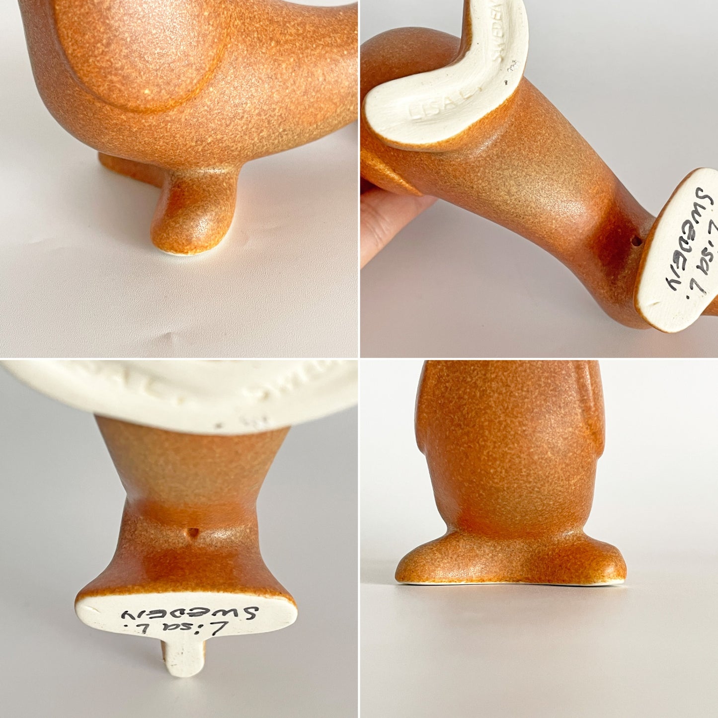 グスタフスベリ KERAMIK STUDION GUSTAVSBERG リサ・ラーソン Lisa Larson ミニケンネル LILL KENNEL ダックスフンド フィギュリン 復刻品 陶器 ハンドメイド スウェーデン 北欧雑貨 ■
