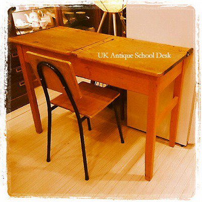 ☆UK Antique School Desk