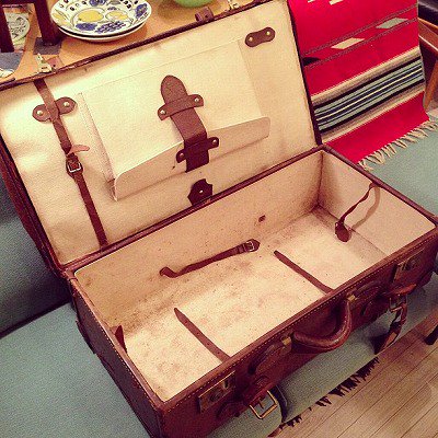 ☆USA Vintage Leather Trunk