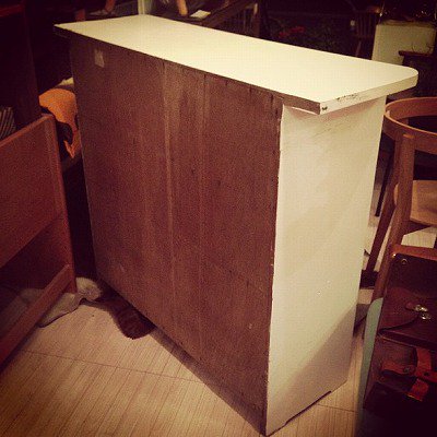 ☆ Antique Shabby   White Paint Counter Cabinet / アンティーク　シャビー　ホワイトペイント　カウンターキャビネット