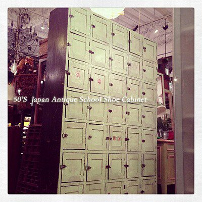 ☆ 50'S　Japan Antique   School Shoe Cabinet / 50年代　ジャパンアンティーク　スクールシューズキャビネット