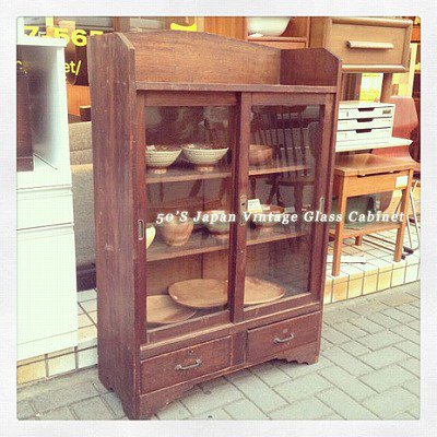 ☆50'S Japan Vintage  Glass Cabinet